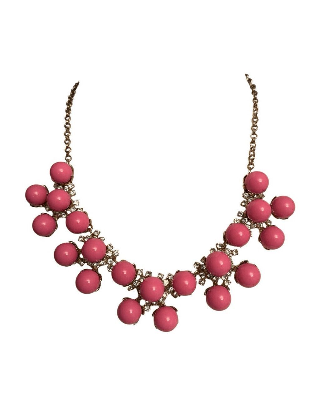 Talbots Pink Statement Necklace Size Adjustable